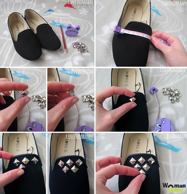 Как украсить туфли своими руками модным принтом