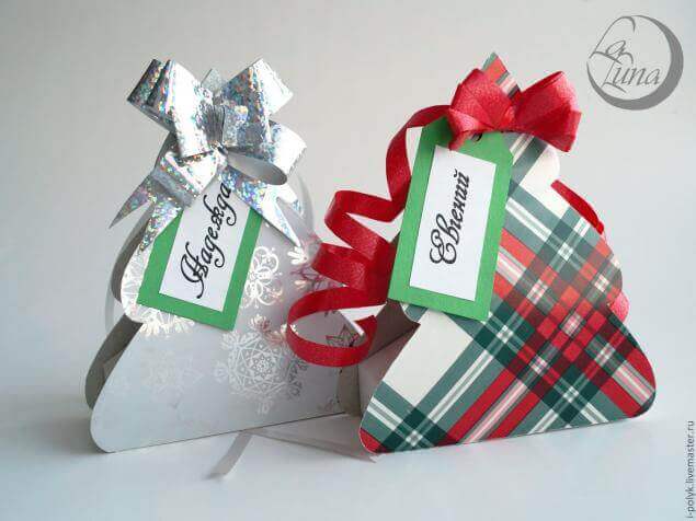 Новогодняя упаковка своими руками для сладких подарков