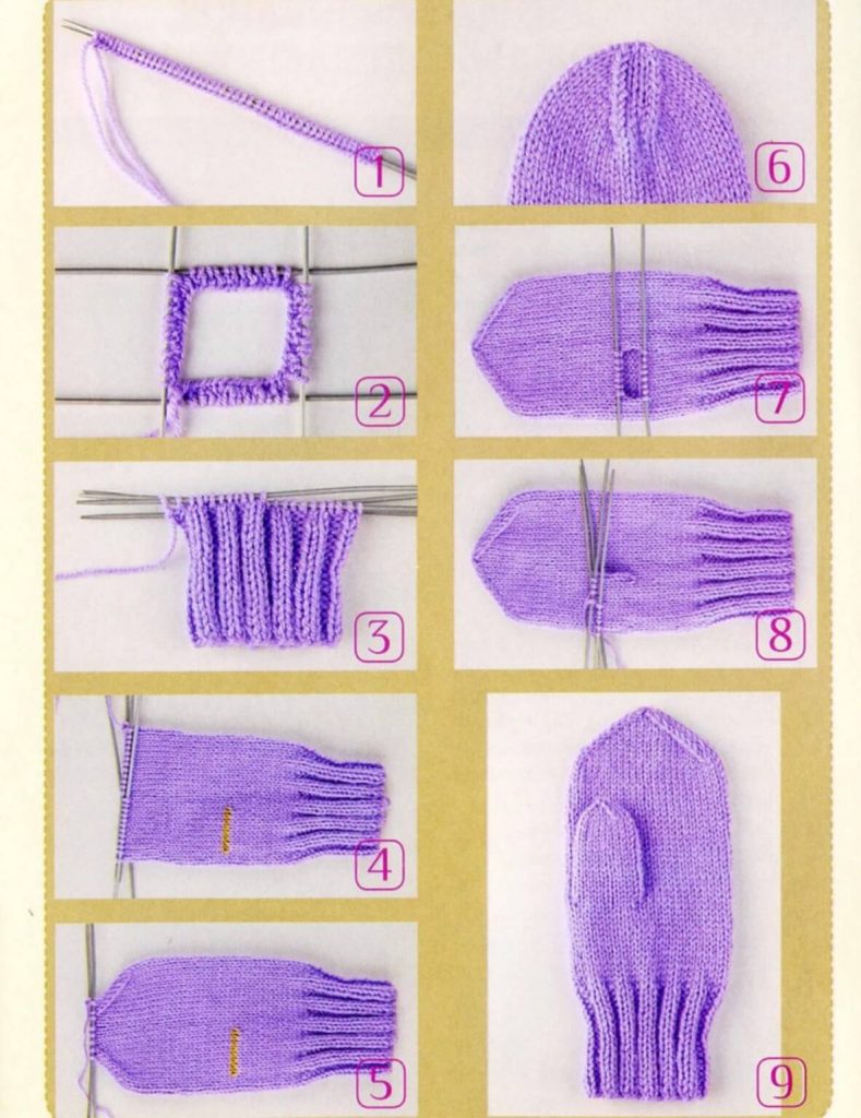 Как связать модные варежки спицами - много схем